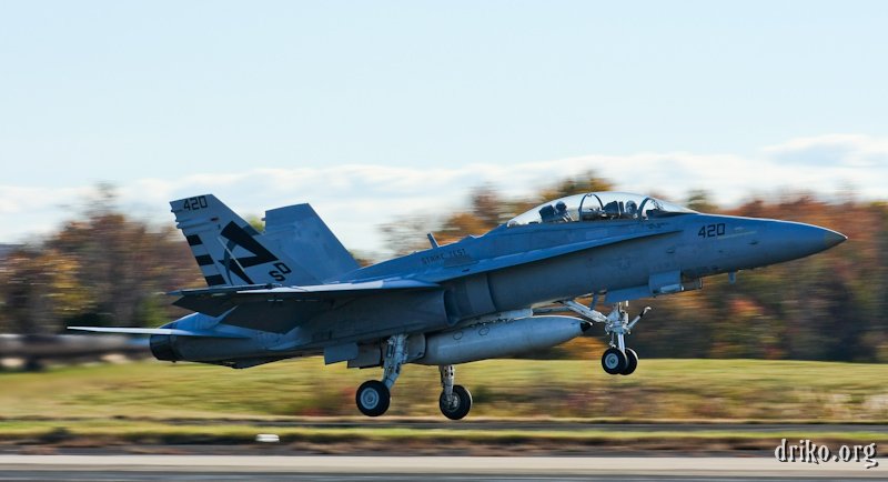 IMG_7408_800.jpg - Wheels up as the F/A-18D lifts off the runway after its catapult launch.