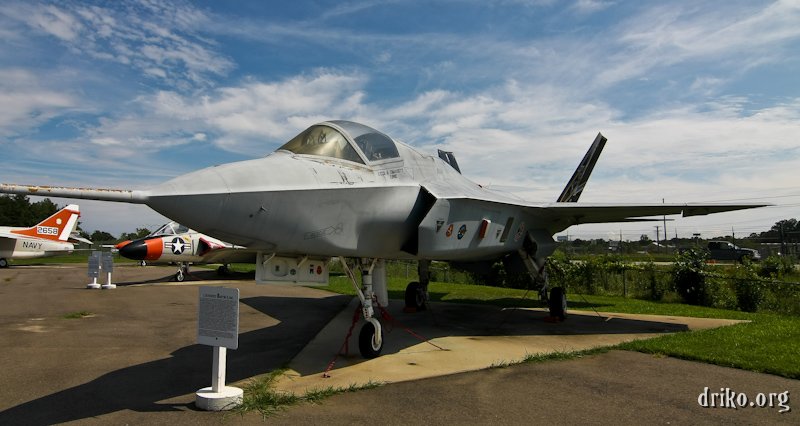 IMG_9783_800.jpg - The Lockheed X-35B won the JSF competition over its Boeing X-32B competitor.  The first (newly redesignated) F-35B is now undergoing testing at Pax River.